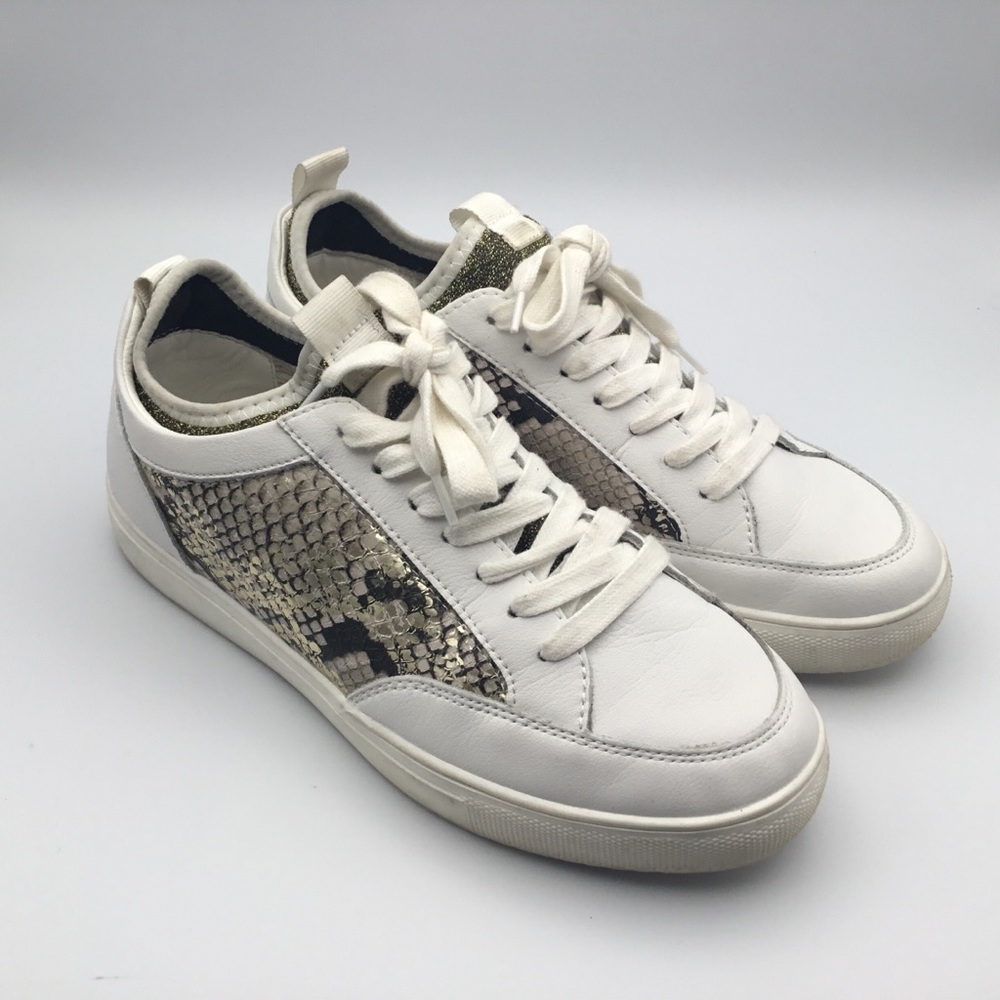STEVE MADDEN Bliss gold snakeskin sneakers 8.5 8.5M